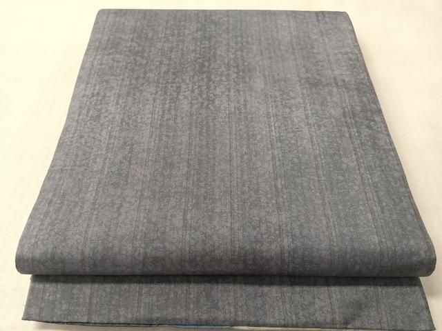 平和屋着物●両面 全通柄袋帯 本場縞大島紬地 手描き 絞り 刺繍 草花文 金彩 正絹 逸品 CABM2956vp