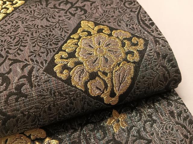 平和屋着物▽六通柄袋帯 スリーシーズン 春夏秋 唐織 櫛織 菱花文 金銀糸 正絹 逸品 未使用 CABM2964vp