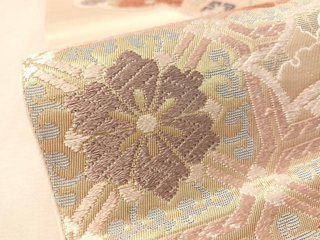 平和屋着物●西陣 川島織物 六通柄 本袋帯 唐織 雲取り吉祥花文 金糸 正絹 逸品 CABM2967vp