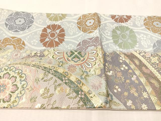 平和屋着物●両方向 全通柄袋帯 正倉院鳳凰更紗 金糸 正絹 逸品 CABM2972vp