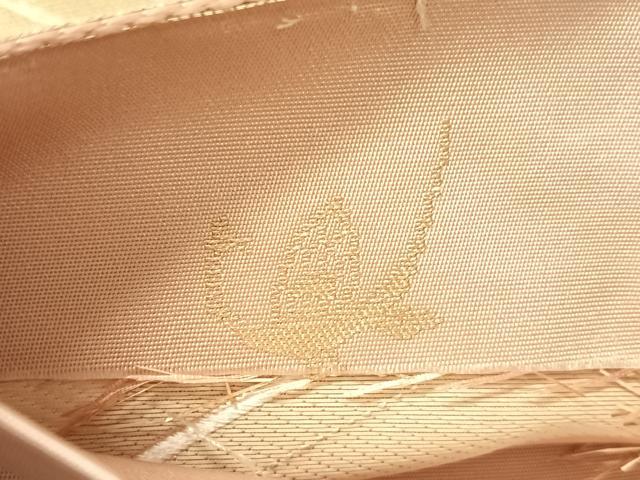 平和屋着物●西陣 白綾苑大庭 六通柄袋帯 菱吉祥文 金糸 正絹 逸品 未使用 CABM2987vp