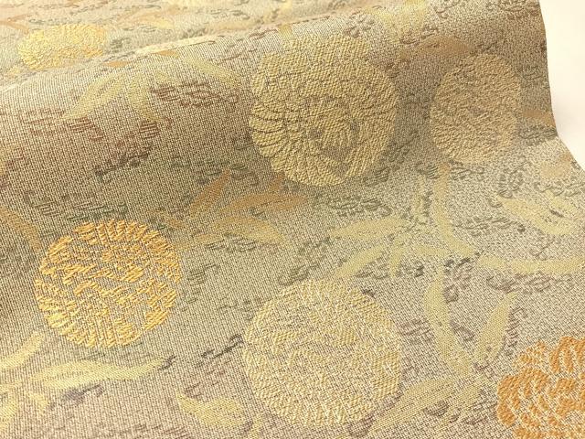 平和屋着物●六通柄袋帯 作家物 綺羅々 㐂鳳泉 金糸 正絹 逸品 CABM3024vp