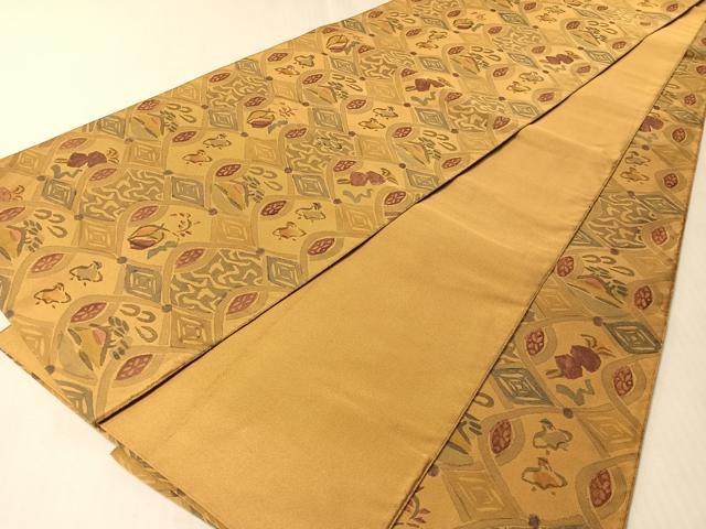 平和屋着物●全通柄袋帯 千鳥吉祥文 正絹 逸品 CABM3042vp
