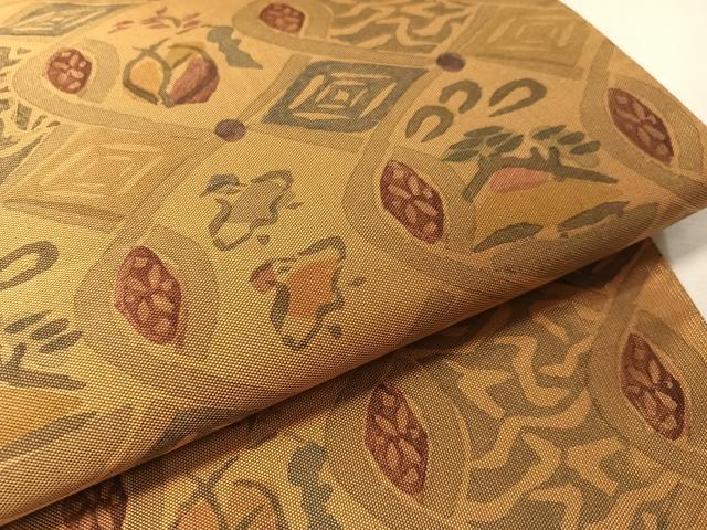 平和屋着物●全通柄袋帯 千鳥吉祥文 正絹 逸品 CABM3042vp