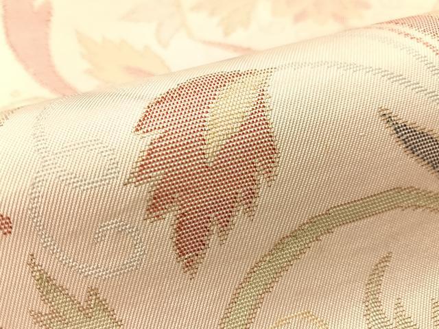 平和屋着物●六通柄 本袋帯 花唐草文 金糸 正絹 逸品 CABM3046vp