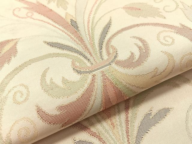 平和屋着物●六通柄 本袋帯 花唐草文 金糸 正絹 逸品 CABM3046vp