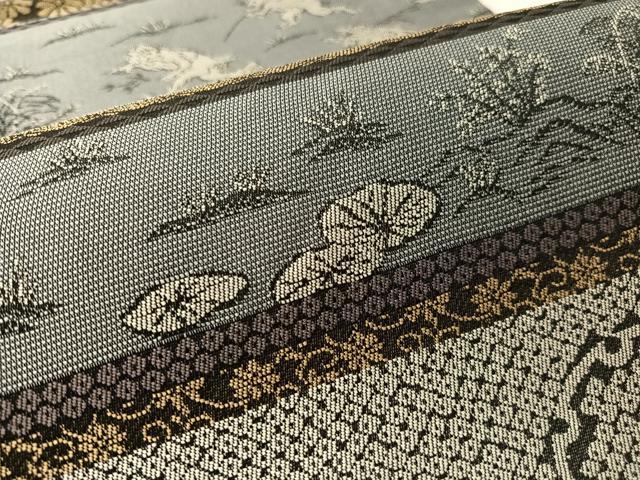平和屋着物●全通柄袋帯 遊織紹巴 鳥獣戯画 三越扱い 正絹 逸品 CABM3068vp