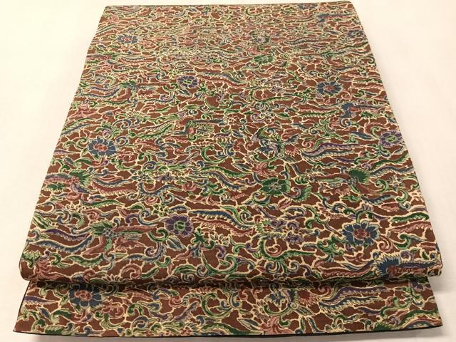 平和屋着物●アンティーク 大正ロマン 両面 全通柄京袋 鳳凰花文 正絹 逸品 CABM3076vp