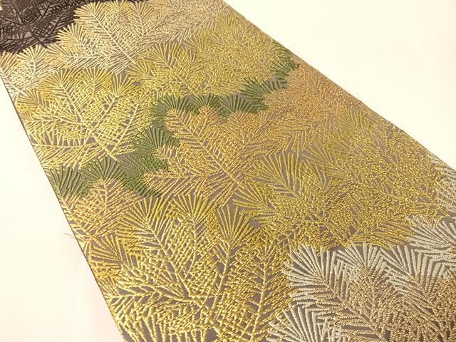 平和屋着物●皇室・伊勢神宮御用 御御帯 山口美術織物 山口弘躬 六通柄袋帯 唐織 吉祥松寿文 金糸 正絹 逸品 CABM3102vp