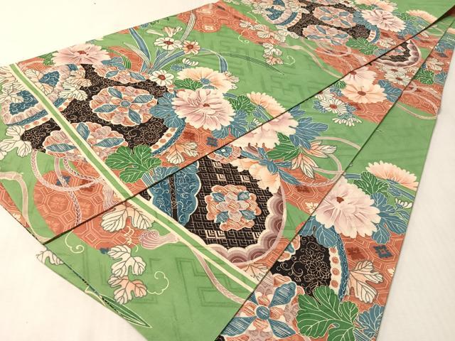 平和屋着物●アンティーク 大正ロマン 丸帯 花鼓文 正絹 逸品 CABM3115vp