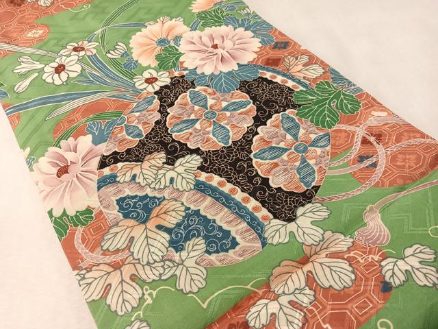 平和屋着物●アンティーク 大正ロマン 丸帯 花鼓文 正絹 逸品 CABM3115vp