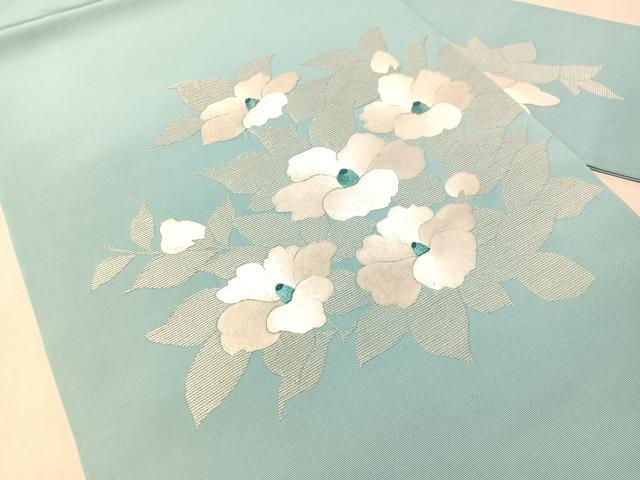 平和屋着物●中国三大刺繍 相良刺繍 総刺繍 塩瀬 九寸名古屋帯 草花文 正絹 逸品 CABM3157vp