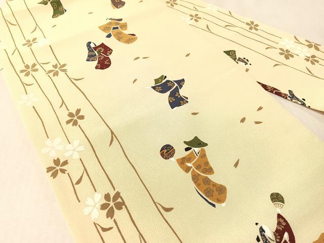 平和屋着物●全通柄 九寸名古屋帯 着物美人 鬼しぼ縮緬 正絹 逸品 CABM3186vp
