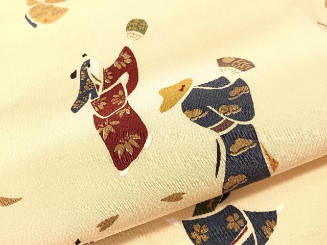 平和屋着物●全通柄 九寸名古屋帯 着物美人 鬼しぼ縮緬 正絹 逸品 CABM3186vp