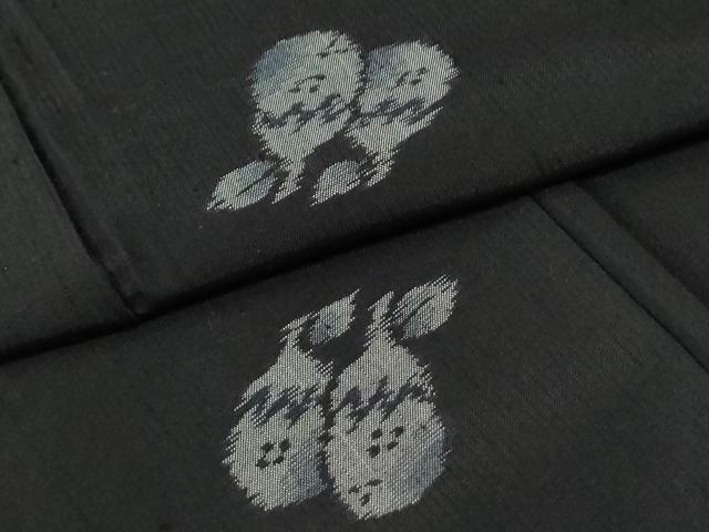 平和屋着物●上質な紬 成り物 黒地 正絹 逸品 未使用 CABM3614yc