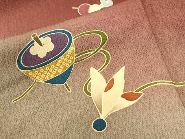 平和屋着物●訪問着 玩具文 暈し染め 金彩 正絹 逸品 CABM3625yc