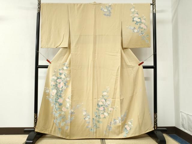 平和屋着物●訪問着 友禅 作家物 枝菊文 暈し染め 正絹 逸品 CABM3638yc