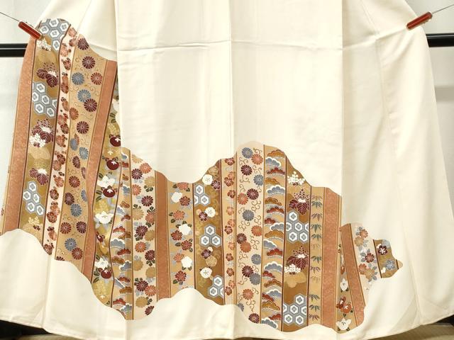 平和屋着物●訪問着 吉祥桐花松唐草文 金彩 正絹 逸品 CABM3639yc