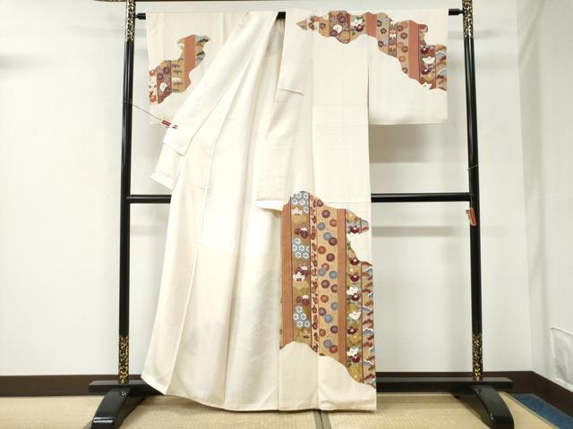 平和屋着物●訪問着 吉祥桐花松唐草文 金彩 正絹 逸品 CABM3639yc