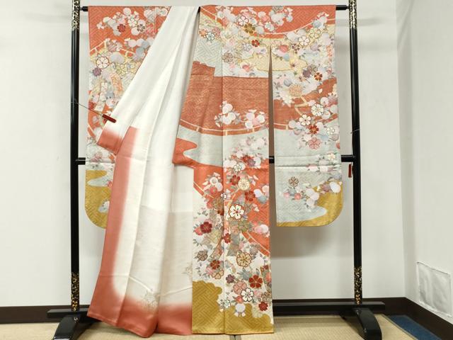 平和屋着物●豪華振袖 作家物 駒刺繍 短冊舞花文 金彩 正絹 逸品 CABM3648yc