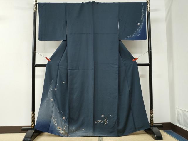 平和屋着物●訪問着 楓網目鴛鴦文 暈し染め 金彩 正絹 逸品 CABM3652yc