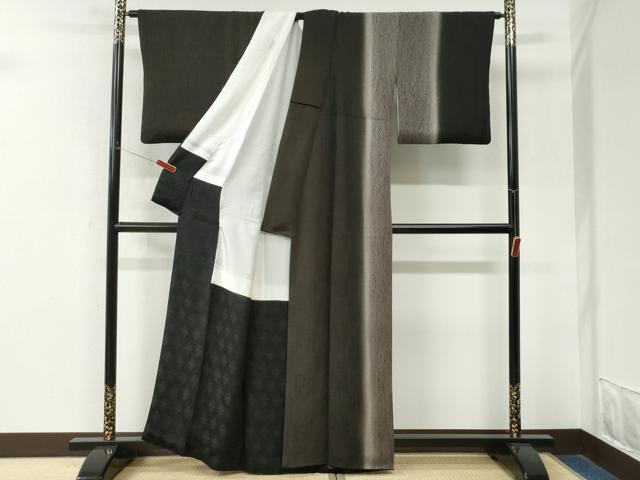 平和屋着物●訪問着 杢目絞り 暈し染め 正絹 逸品 CABM3662yc