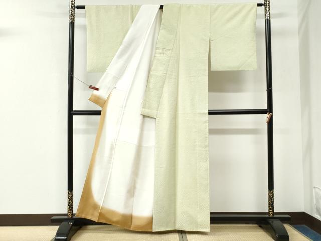 平和屋着物●上質な小紋 杢目絞り 正絹 逸品 CABM3674yc