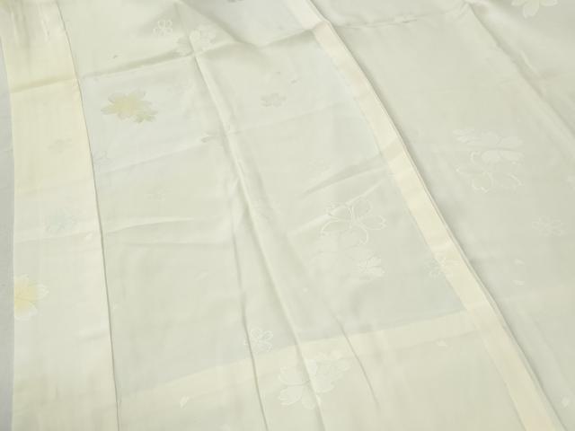 平和屋着物●長襦袢 無双仕立て 舞桜地紋 暈し染め 正絹 逸品 未使用 CABM3675yc