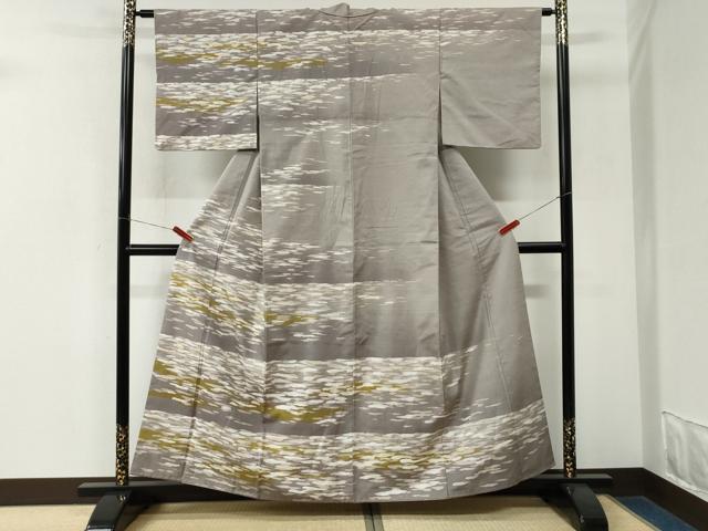 平和屋着物●訪問着 紬地 霞文 正絹 逸品 CABM3676yc