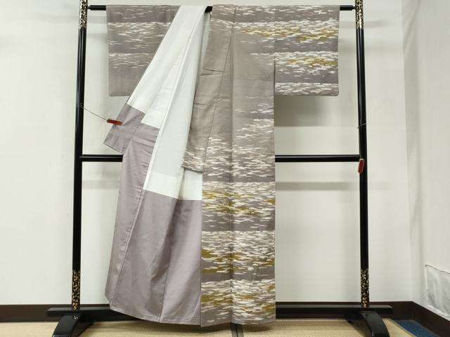 平和屋着物●訪問着 紬地 霞文 正絹 逸品 CABM3676yc