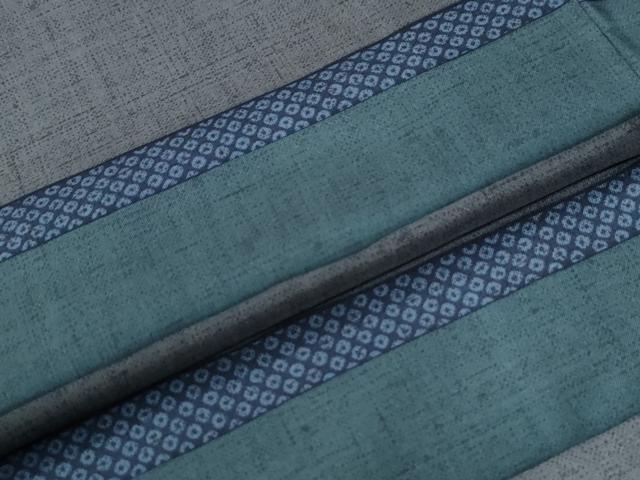 平和屋着物●訪問着 本場染大島紬 横段吉祥文 正絹 逸品 CABM3689yc