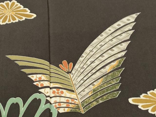 平和屋着物●訪問着 作家物 花菱松葉文 金彩 鬼しぼ縮緬 正絹 逸品 CABM3695yc