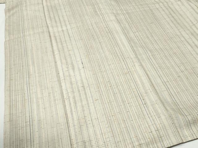 平和屋着物●上質な紬 古代糸織 縞 反端付き 正絹 逸品 CABM3696yc