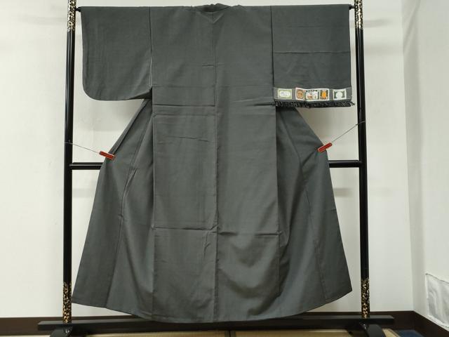 平和屋着物●本塩沢 やまだ織 絣文様 証紙付き 正絹 逸品 CABM3699yc