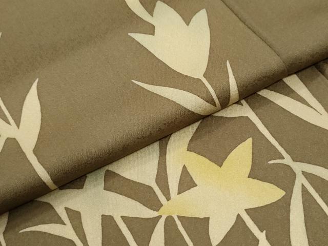 平和屋着物●訪問着 草花シルエット 正絹 逸品 CABM3705yc