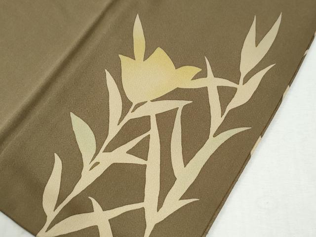 平和屋着物●訪問着 草花シルエット 正絹 逸品 CABM3705yc