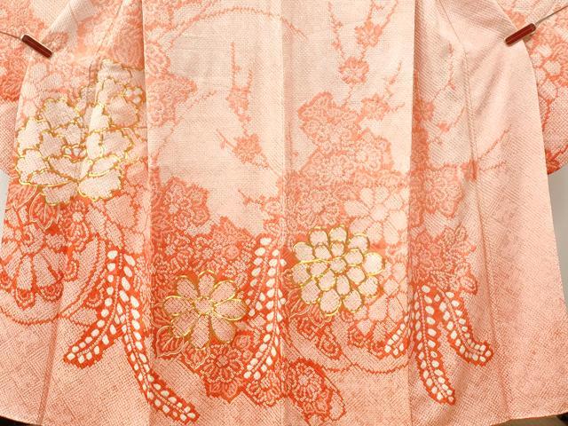 平和屋着物●豪華振袖 総絞り 駒刺繍 牡丹花車文 やまと誂製 正絹 逸品 CABM3714yc