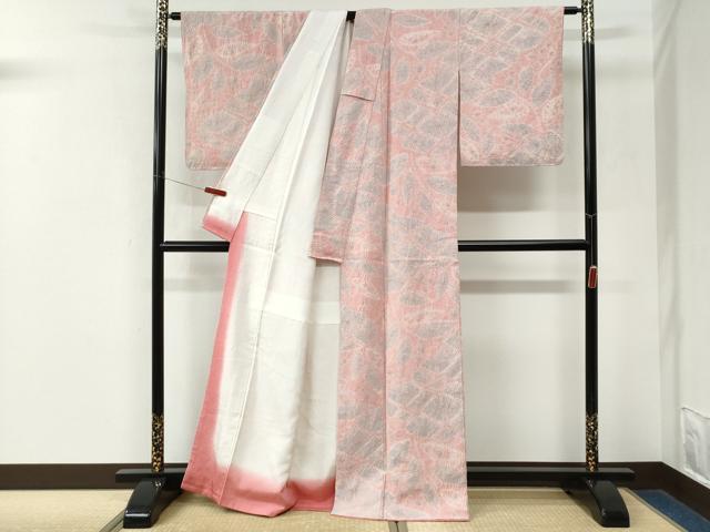 平和屋着物●上質な紬 総絞り 舞葉文 正絹 逸品 CABM3715yc