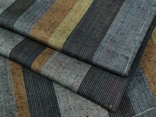 平和屋着物●上質な紬 縞 正絹 逸品 未使用 CABM3724yc