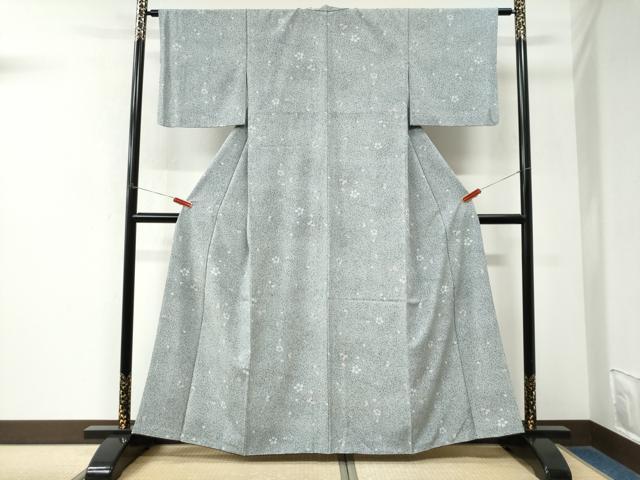 平和屋着物●小紋 舞桜文 さんび謹製 洗える着物 CABM3727yc