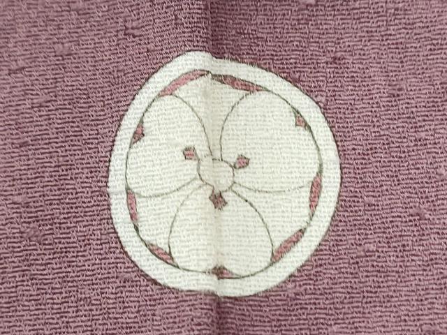 平和屋着物●上質な色無地 花菱地紋 京紫色 正絹 逸品 CABM3747yc
