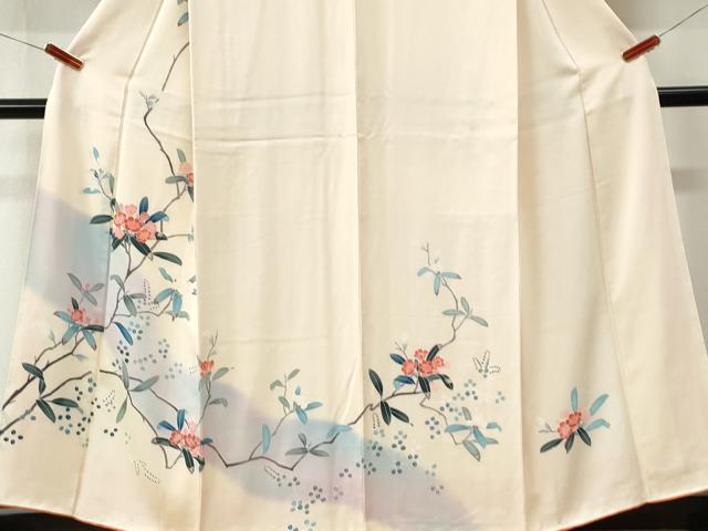 平和屋着物●訪問着 友禅 枝花文 暈し染め 正絹 逸品 CABM3748yc