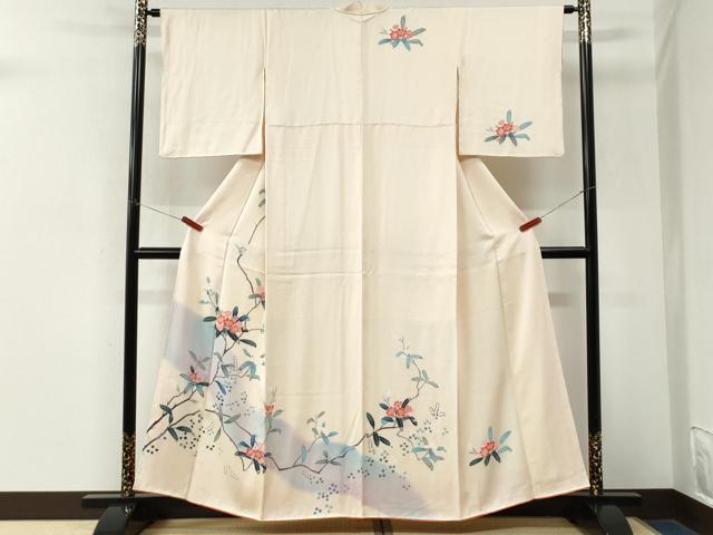 平和屋着物●訪問着 友禅 枝花文 暈し染め 正絹 逸品 CABM3748yc