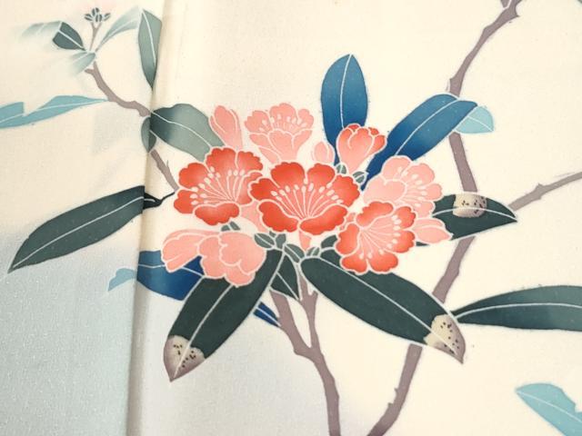 平和屋着物●訪問着 友禅 枝花文 暈し染め 正絹 逸品 CABM3748yc