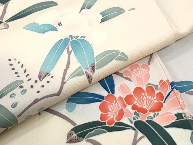 平和屋着物●訪問着 友禅 枝花文 暈し染め 正絹 逸品 CABM3748yc