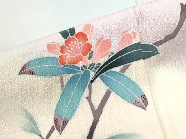 平和屋着物●訪問着 友禅 枝花文 暈し染め 正絹 逸品 CABM3748yc