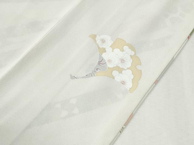 平和屋着物●訪問着 駒刺繍 鬘帯吉祥花蝶唐草文 金彩 正絹 逸品 CABM3763yc