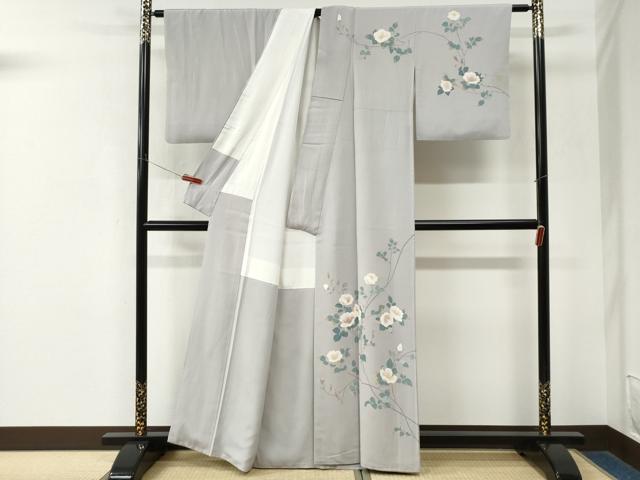 平和屋着物●訪問着 友禅 作家物 枝花文 正絹 逸品 CABM3764yc