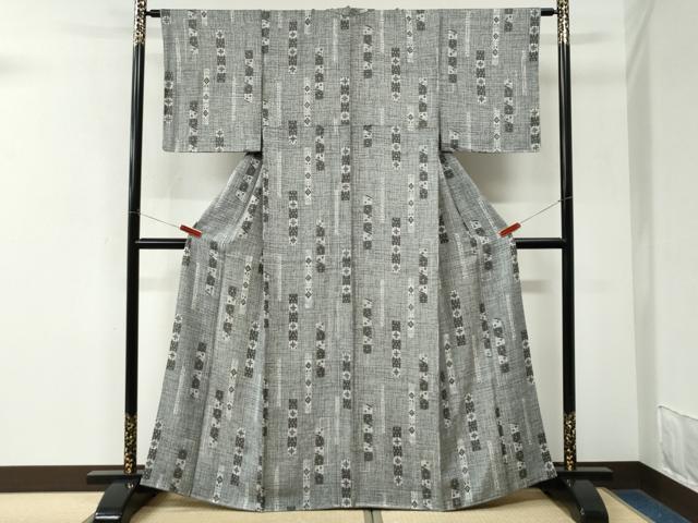 平和屋着物●上質な小紋 短冊吉祥花文 正絹 逸品 CABM3774yc