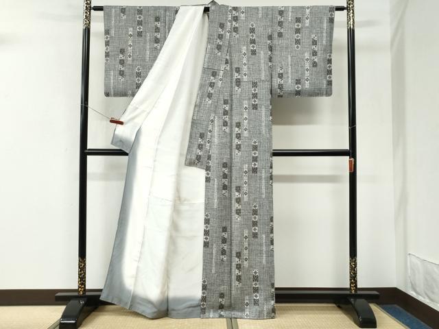 平和屋着物●上質な小紋 短冊吉祥花文 正絹 逸品 CABM3774yc